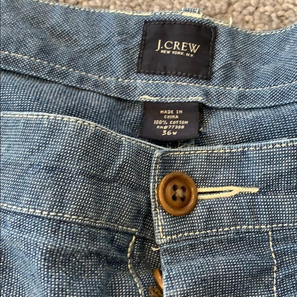 J. Crew Chambray Blue railroad short size 36 - Picture 3 of 4